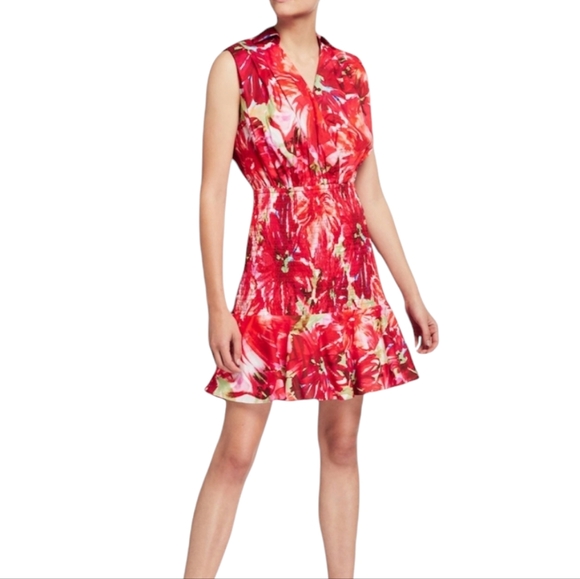 Milly Dresses & Skirts - Milly Red Floral Mini Dress